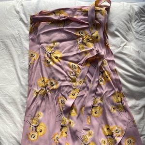 Madewell dandelion midi wrap skirt, size 10